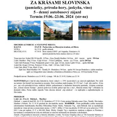 Poznávací pobyt po krásach Slovinska